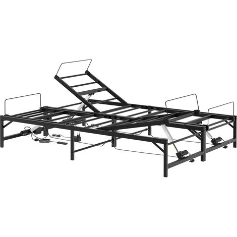 Estructura de Cama Ajustable Eléctrica Negro 150 x 200 cm Acero vidaXL (1/5)