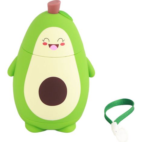 Tasse à jus avocat mignon à double paroi en verre, portable avec cordon, idéale pour écolières et cadeaux étudiants. (1/5)