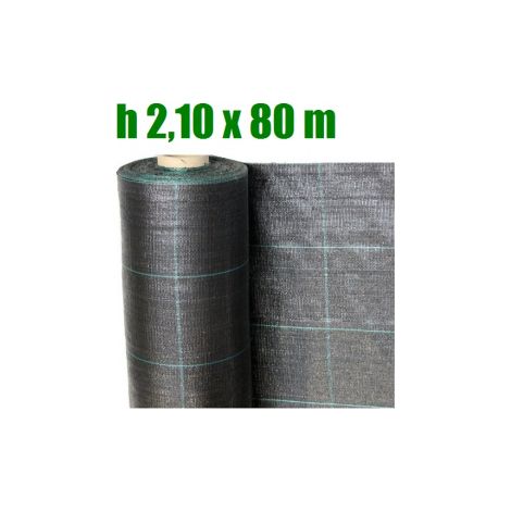 TELO PER PACCIAMATURA NERO QUADRETTATO TESSUTO POLIPROPILENE ANTISTRAPPO - mt 80 x 2,10 H