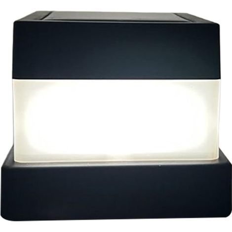 Lampadaire sur poteau, bicolore, étanche, fonctionnant à l'énergie solaire, adapté aux campings, terrasses, routes, portails, jardins, balcons, piscines, architecture paysagère, sentiers et autres lie (1/5)