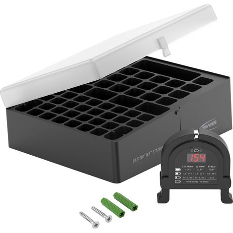 Coffret à batteries ANSMANN avec testeur d’accus AAA micro, AA Mignon & bloc 9V (1/9)
