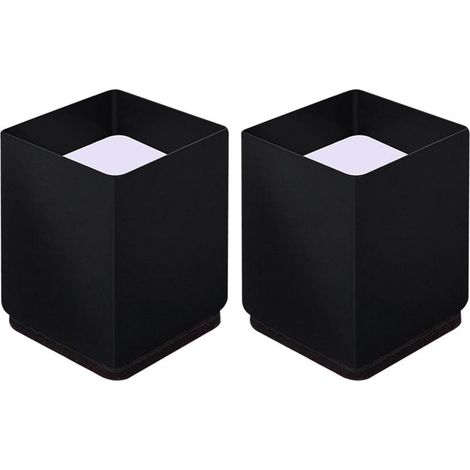 Bardusch-Rehausseurs de meubles carrés pour lit, chaise, canapé, 6 x 10 cm, noir (1/5)