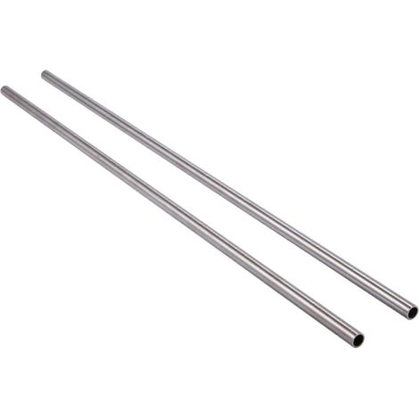 2 tubes capillaires en acier inoxydable 304, diamètre extérieur 10 mm, diamètre intérieur 8 mm, longueur 500 mm (1/4)