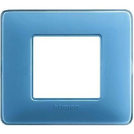 Bticino matix placca 2 posti colors turchese am4802car