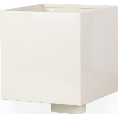 Boite à eau Blanc RAL 9002 200 x 200 Sortie 60x80 mm avec grille anti-feuilles – LPP