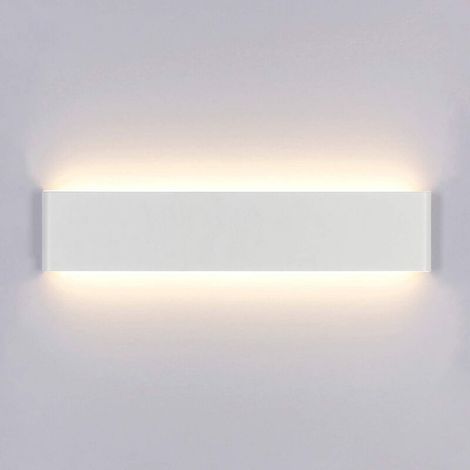 Applique Murale Interieur LED 14W 3000K Lampe Murale Blanc Chaud Acrylique Moderne AC 220V pour Chambre Salon Escalier Couloir 40cm [Classe énergétique A+] (1/2)