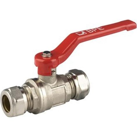BPE robinet à boisseau sphérique nickelé modèle lourd à compression 15mm