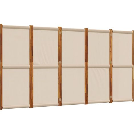 Divisorio a 5 Pannelli Tortora 350x180 cm vidaXL