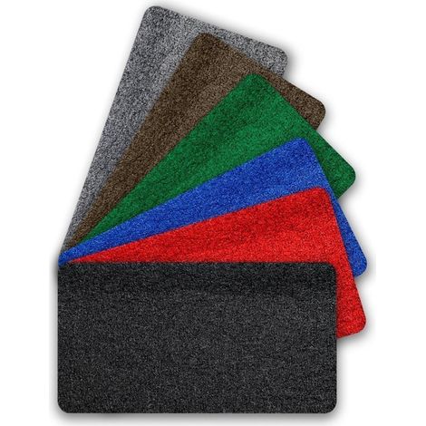 JARDIN202 - Felpudo de Rizos PVC Vinílico Gran resistencia y calidad Perfecto para entradas y recepciones 60 x 40 cm (Verde con base)