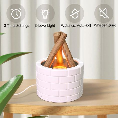 Diffusore, lampada e umidificatore 3 in 1 diffusore di oli essenziali con effetto fiamma diffusore di aromi con protezione di spegnimento automatico (esaurimento dell'acqua) per casa, yoga e ufficio (1/4)
