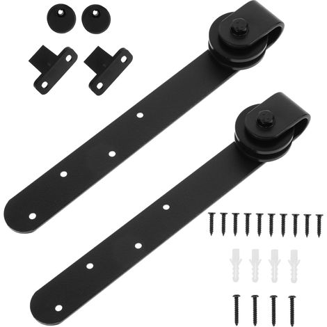 de quincaillerie Uonlytech noir pour portes de grange (1/5)