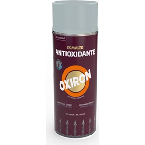 Esmalte antioxidante spray oxiron liso brillante 400 ml gris