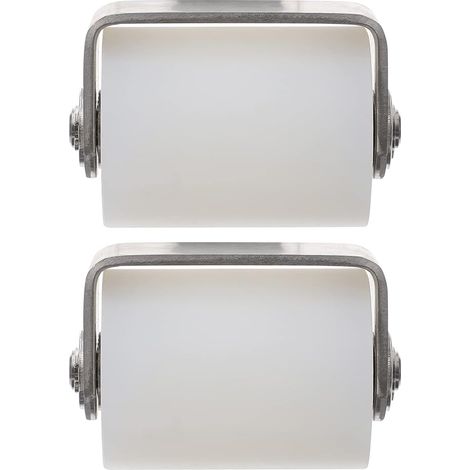 Rouleau de Guidage Porte Coulissante Nylon Ø50 Mm avec Support Soudé 304 Inox, Galet Latéral Stable pour Portail Coulissant, Lot de 2 Pièces, Usage Extérieur et Intérieur (1/5)