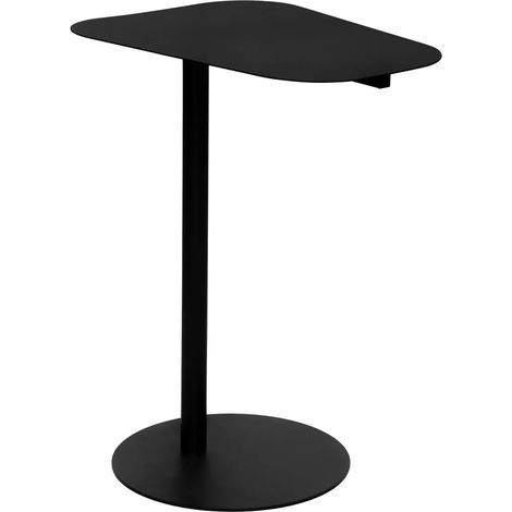 Table d'appoint, table de salon en métal coloris noir - Longueur 50 x Profondeur 38 x Hauteur 65 cm -PEGANE- (1/3)