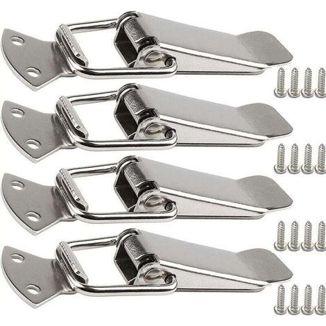 Spannverschluss aus Edelstahl mit Schraube, 56-mm-Hebelverschluss, federbelasteter Knebelverschluss, Klemmclip, Kastenverschluss, abschließbare Kappe für Werkzeugkasten (1/4)