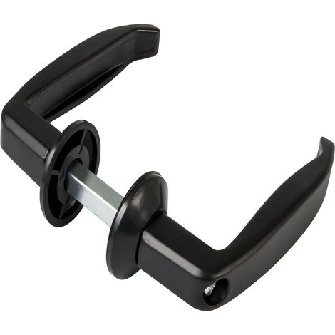 Türdrücker Drückerpaar Türklinke Schwarz Aluminium 34 - 45mm (1/2)