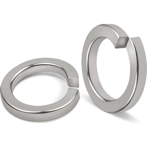 Lot de 25 rondelles à ressort hélicoïdales M4, DIN 127, forme B, après anneau ressort lisse, A2 V2A en acier inoxydable (1/5)