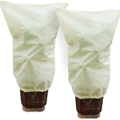 2pcs Housse de Protection pour Plantes, 50g/m² 80cm x 100cm Housse Hivernage Plante for Protection antigel Perméable, Coupe-Vent, Froid, Chaud et Anti-Insectes (1/5)