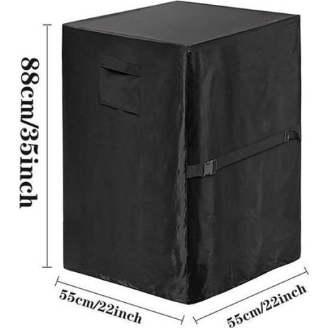 Housse Pour Brasero - Tissu Oxford 420D Anti-Uv - Carrée Anti-Vent Avec 2 Poignées - Dimensions 55x55x88 Cm - 1 Pièce (1/5)
