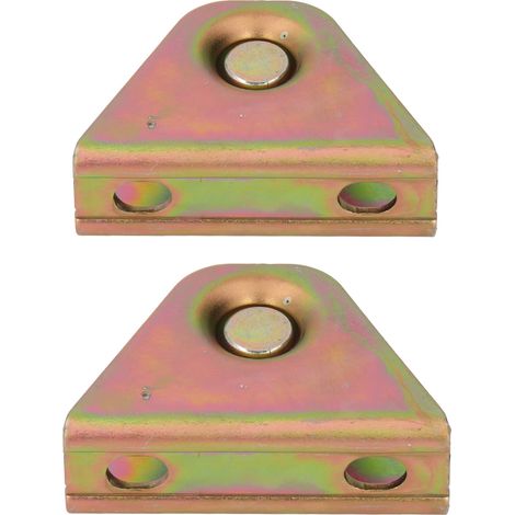 2 roues à gorge en V 38mm en acier alliage galvanisé, poulie fixe pour rail de guidage, usage industriel (1/5)