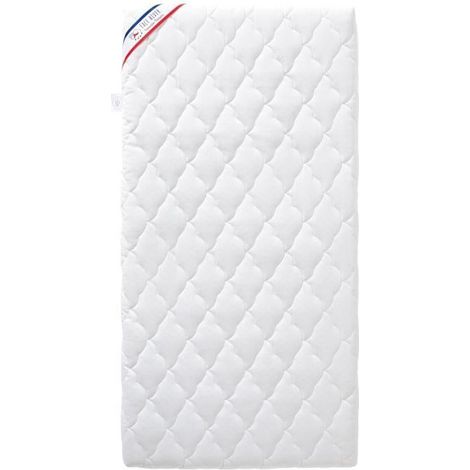 Colchón para Bebé Climatizado - 60x120x10 cm - Reversible - Desenfundable - Anti Ácaros - Fabricación Francesa (1/4)