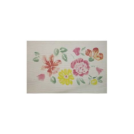 Tappetino Antiscivolo Rettangolare Fantasia Fiori 80 CMX50 Xtra