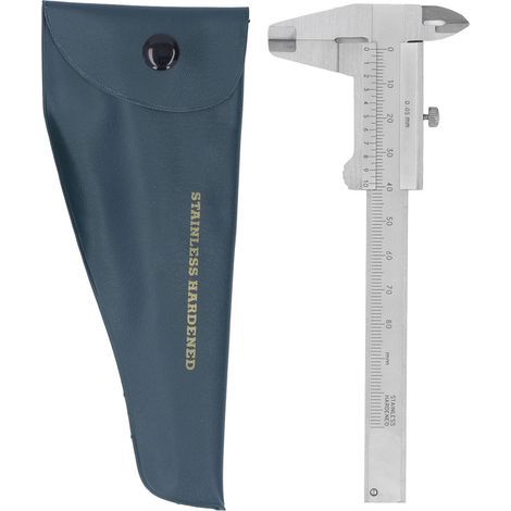 Pied à coulisse de poche, outil de mesure en acier inoxydable à double échelle pour le diamètre de profondeur de pas 0 à 80 mm 0,05 mm (1/5)
