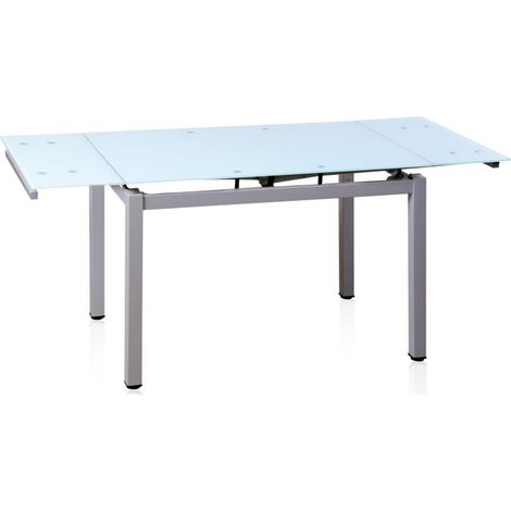 Mesa de cocina extensible Chef Gris - Blanco 70cm (ancho) x 75cm (alto) (1/5)