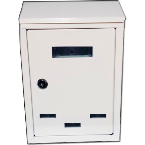 Buzón vertical metálico blanco BAMBU-PLUVIA 305x210x65 MMMB010