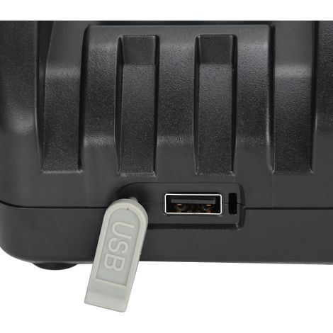 Ladegerät mit Display und USB-Anschluss DC18RF für Makita 14V/18V Lithium-Akkus – Kompatibel mit den Originalmodellen DC18RC, DC18RA, DC18RF und DC18RC T – Schutz vor Überladung und Überstrom – Kunsts (1/5)