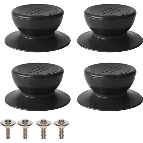 Set mit 4 universellen schwarzen Knöpfen für Küchendeckel (1/5)