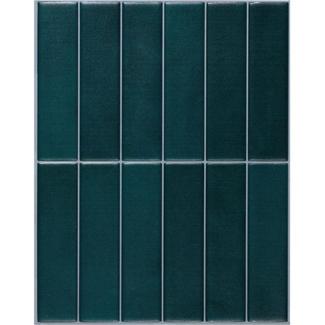 Stickers muraux 3D en époxy, bleu foncé, 22,9 x 29 cm, 5 feuilles, stickers auto-adhésifs en PU pour carrelage de cuisine et de salle de bain.