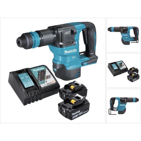 Makita DHK 180 RT Akku Meißelhammer 18 V 3,1 J SDS Plus Brushless + 2x Akku 5,0 Ah + Ladegerät