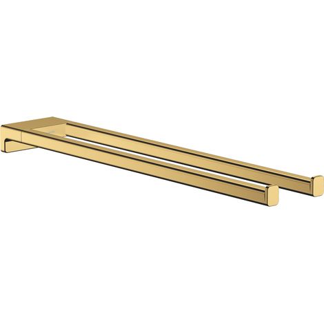 Hansgrohe AddStoris - Toallero doble, longitud 45 cm, aspecto de oro pulido 41770990 (1/2)