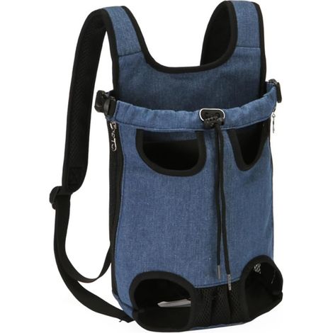 Stück Hundetragetasche für Welpen, Vorderbeintragetasche, blauer Canvas (1/5)