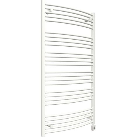 Sèche-serviette électrique blanc de 1479mm de haut et 500mm de large - 800 Watt - DOM1479/500E8B