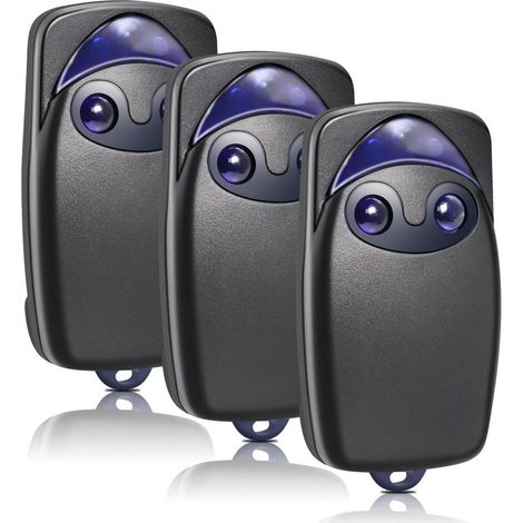 Télécommande de porte 3 pièces, télécommande de porte de garage 433,92 MHz compatible avec Flo2r-s, FLOXIR FLOXIR FLOX2R OXYGÈNE OX2, 2 canaux (1/5)