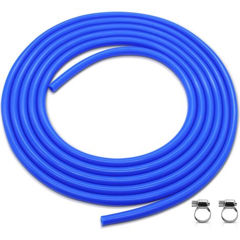 Durite Dépression - 1 Rouleau 3m - Silicone Bleu - ID 4mm OD 8mm - Résistant Chaud Froid - Auto Industrie (1/5)