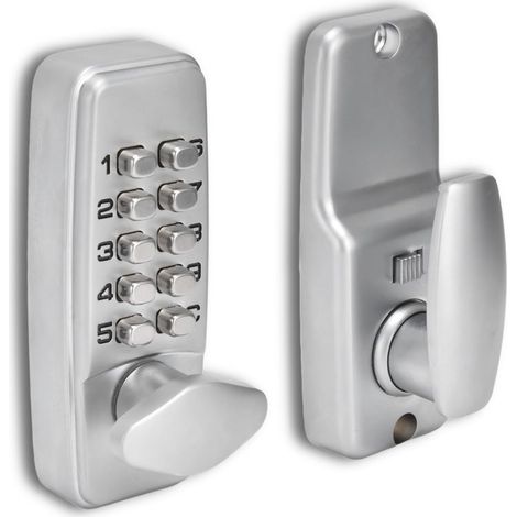 Serrure à code mécanique Verrou Sécurité Code Serrure de Porte à Code avec Poignée Serrure Porte Code pour Porte D'Entrée, Maison, Hôtel