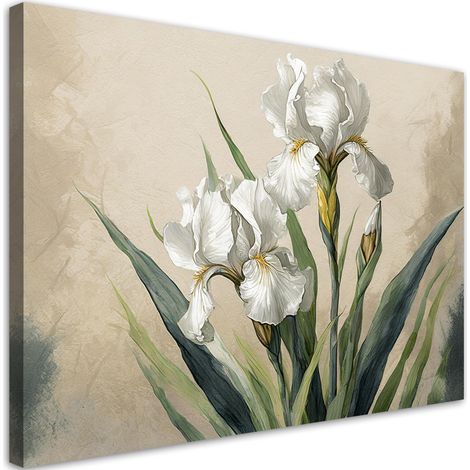 Quadro su tela, Fiori bianchi - 60x40 (1/5)