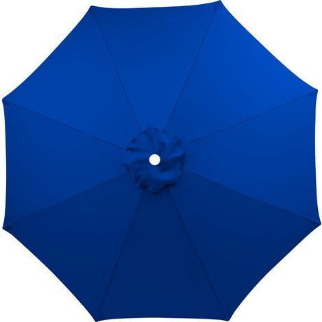 pair Housse de rechange pour parasol, 8 baleines, 3 m, imperméable, anti-UV, tissu de rechange, Bleu royal (1/5)