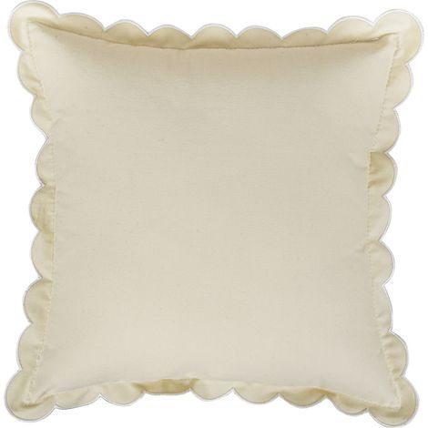 2-Piece Pillowcase Set, Ruffled Edge, Solid Color Sofa Cushion Covers, Throw Pillow Covers, Decorative Pillowcases, Modern Garden Cushion Covers, Suitable for Patio/Tent/Balcony/Sofa, 40x40cm, Off-Whi (1/5)