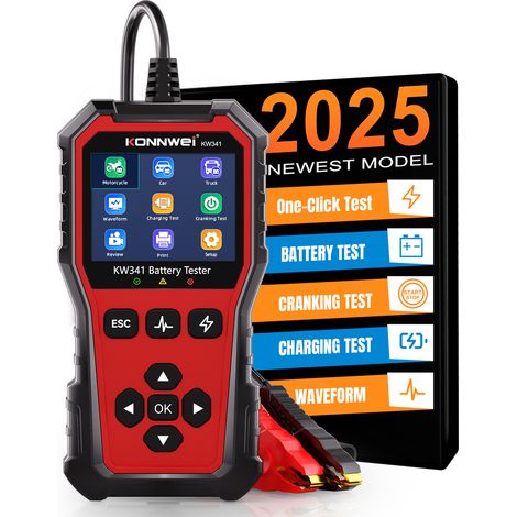 Testeur Batterie Auto – 6V/12V/24V – Diagnostic Rapide (1/5)