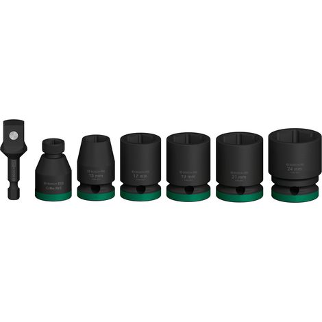 Bosch 2608003032 PRO Impact Socket Set with Adapter 1/2"" Standard 7 Pcs Set (1/4)