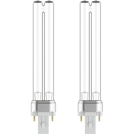 Ampoule UV de rechange 9 W UVC culot G23 pour la clarté, clarificateur UV Tetra Green Free et filtre d'aquarium JUP-01 UVE9 CF400 CF500 UVCP-9 (lot de 2) (1/5)