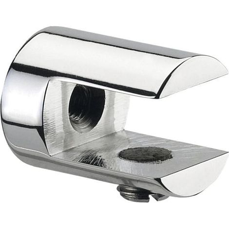 FONSEGRIVE Glastablar-Klemmträger Zylinder B Glas 6-8 mm Messing verchromt pol. (1/2)
