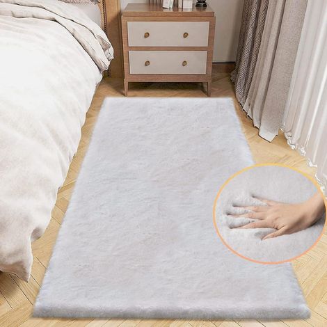Teppich Läufer Kunstfell flauschig 60 x 180 cm (Rechteckig) Grau (1/5)