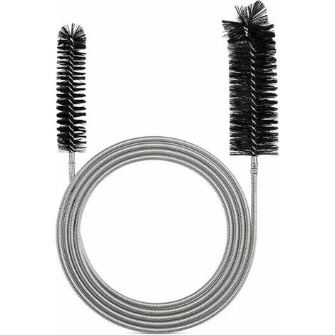 Brosse de nettoyage flexible pour tube d'alimentation - Outil de nettoyage de tuyau - Noir(155CM) (1/4)