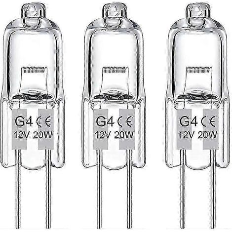 Lot de 20 ampoules halogènes G4 20W 12V blanc chaud pour un éclairage idéal (1/4)