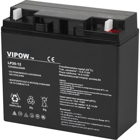 Batteria al gel Vipow 12V 20Ah per UPS